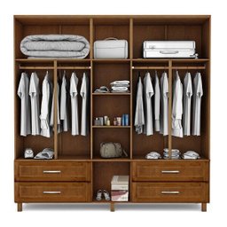 Guarda-Roupa Casal com Espelho 5 Portas Chicago Atraente Móveis - 2