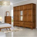 Ver imagem 1 de Guarda-Roupa Casal com Espelho 5 Portas Chicago Atraente Móveis