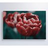 Quadro Tulipa Vermelha 90x60 Cm Vidro Impresso - 2