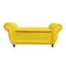 Kit 2 Sofás Retrô com Baú Itália Namoradeira Calçadeira Suede Amarelo D'Rossi - 3