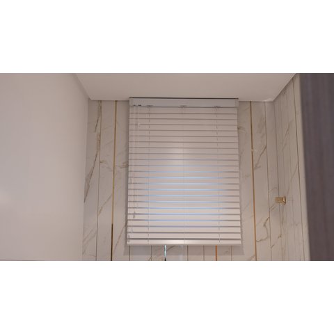 Persiana Horizontal de Madeira 50mm - ( Largura 120 X Altura 128cm )