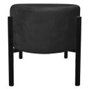 Ver imagem 2 de Puff Iron Suede Preto Base Palito D'Rossi