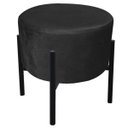 Ver imagem 1 de Puff Iron Suede Preto Base Palito D'Rossi