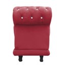 Ver imagem 3 de Sofá Retrô Barcelona Namoradeira Calçadeira Suede Rose com strass D'Rossi
