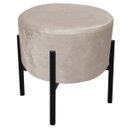 Ver imagem 1 de Puff Iron Suede Base Palito D'Rossi - Bege