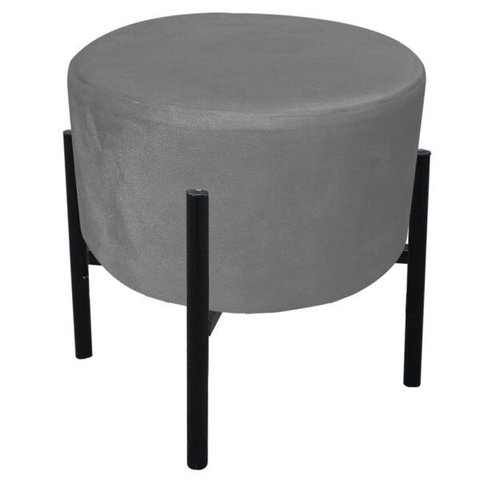 Puff Iron Suede Base Palito D'Rossi - Grafite