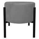 Ver imagem 2 de Puff Iron Suede Base Palito D'Rossi - Grafite