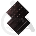 Ver imagem 5 de KIT 10 PÇS PISO TÁTIL ALERTA PVC 25X25 ARGAMASSADO PRETO