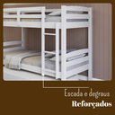 Ver imagem 5 de Treliche Solteiro Madeira com Cama Auxiliar e Proteção:Treliche Branco/Branco