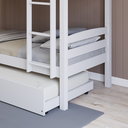 Ver imagem 2 de Treliche Solteiro Madeira com Cama Auxiliar e Proteção:Treliche Branco/Branco