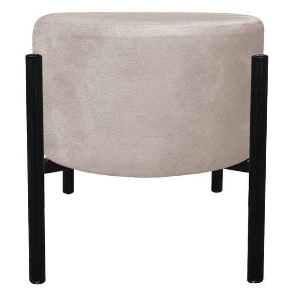 Puff Iron Suede Bege Base Palito D'Rossi - 2