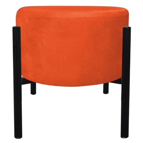 Puff Iron Suede Laranja Base Palito D'Rossi - 2