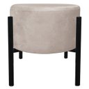 Ver imagem 3 de Kit 2 Puffs Iron Suede Bege Base Palito D'Rossi