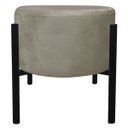 Ver imagem 3 de Kit 2 Puffs Iron Suede Marrom Rato Base Palito D'Rossi