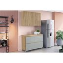Ver imagem 1 de Kit Cozinha Modulada 2 Peças Rainha (1aéreo+1balcão) C2p44 Nature/verde-nesher