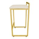 Ver imagem 3 de Banqueta Pietra Suede Bege Base Dourado D'Rossi