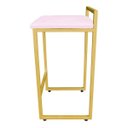 Ver imagem 3 de Banqueta Pietra Suede Rosa Bebê Base Dourado D'Rossi