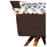 Kit 2 Poltronas Giratória Opala Composê D87 com Suede Base de Madeira - Marrom - 6