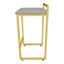 Ver imagem 2 de Conjunto 02 Banquetas Pietra Suede Marrom Rato Base Dourado D'Rossi