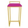 Conjunto 02 Banquetas Pietra Suede Pink Base Dourado D'Rossi - 3