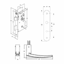 Ver imagem 2 de Fechadura para Porta Banheiro Lavabo Branca 40mm Stam Fech. 824/33 - Esp. Branco