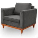 Ver imagem 1 de Poltrona Beny Elegance Sofázinho Suede Grafite para Sala