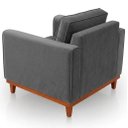 Ver imagem 3 de Poltrona Beny Elegance Sofázinho Suede Grafite para Sala