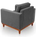 Ver imagem 3 de Poltrona Beny Elegance Sofázinho Suede Grafite para Sala
