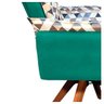 Poltrona Giratória Opala Composê D87 com Suede Base de Madeira - Verde Tiffany - 5
