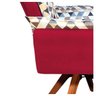 Poltrona Giratória Opala Composê D87 com Suede Base de Madeira - Vermelho - 5