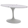 Mesa De Jantar Saarinen Oval 1,20x0,80m - Coverglass - Branco - Branco - 2