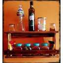 Ver imagem 3 de Organizador Cozinha Rústico Madeira Parede Porta Temperos Condimentos - Chimera Concept