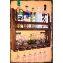 Ver imagem 3 de Barzinho Adega de Parede 5 garrafas e 6 taças verniz