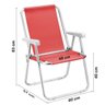 CADEIRA DE PRAIA ALUMÌNIO BEACH PREMIUM CONFORT VERMELHO - 2