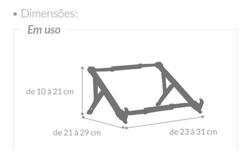 Suporte de Notebook Ajustável Ate Tela 15.6 Branco - 000025 - 6