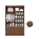Ver imagem 6 de Guarda-Roupa 2 Portas de Correr com Espelho 6 Gavetas Meridian Gold Castanho