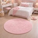 Ver imagem 1 de Tapete Redondo Infantil Rosa Bebê Antiderrapante Milano Soft:1.50