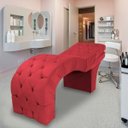 Ver imagem 2 de Maca Estética Estofada Reclinável Ergonômica Spa Veludo Yara:Vermelho