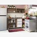 Ver imagem 2 de Cozinha de Canto Pequena 4 Peças com Armários e Balcões Mel Luciane Móveis