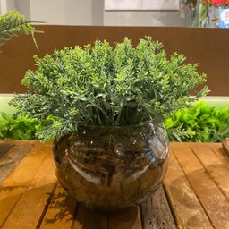 Arranjo Artificial Folhagem Verde Permanente Completo - 1