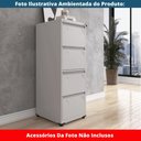 Ver imagem 6 de Armário de Arquivo de Aço Pandin 4 Gavetas Gavetas Cinza/branco