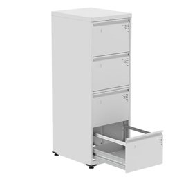 Armário de Arquivo de Aço Pandin 4 Gavetas Gavetas Cinza/branco - 2