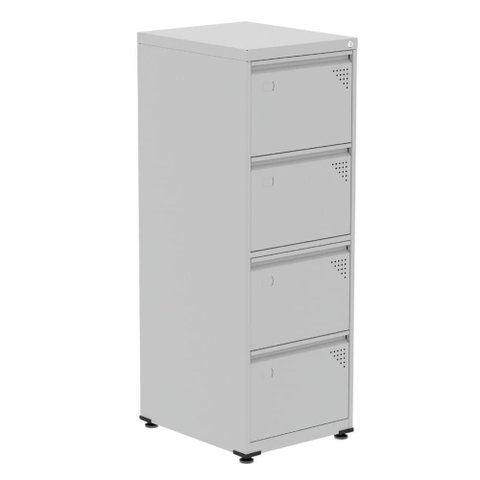 Armário de Arquivo de Aço Pandin 4 Gavetas Gavetas Cinza/branco