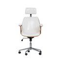 Ver imagem 4 de Cadeira de Escritório Moderna Alta Presidente Paris:branco