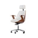 Ver imagem 3 de Cadeira de Escritório Moderna Alta Presidente Paris:branco