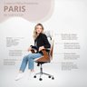Cadeira de Escritório Moderna Alta Presidente Paris:branco - 3