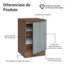 Ver imagem 3 de Balcão de Cozinha 50 Cm 1 Porta Rustic/cinza Lux Madesa Rustic/cinza