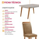 Ver imagem 7 de Mesa de Jantar Copper 120cm Tampo MDF Vidro Canto Copo com 4 Cadeiras Aline