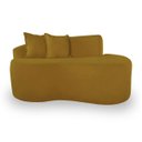 Ver imagem 4 de Sofá Feijão de Canto Curvado Elegante 2 Lugares Bouclé:bouclé Mostarda
