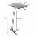 Ver imagem 3 de Mesa Apoio Lateral para Sofá Lisboa Pé Dourado LarFlex:Laca Off White